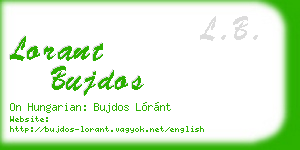 lorant bujdos business card